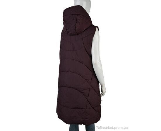 Жилетка жіноча Весна/осінь 2301 (12123) bordo (5 шт. р.сіткаM-2XL) "Obuvok" недорого оптом від прямого постачальника, зображення 2