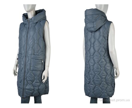 Жилетка жіноча Весна/осінь 965 (12116) grey (5 шт. р.сіткаXL-5XL) "Obuvok" недорого оптом від прямого постачальника, зображення 3
