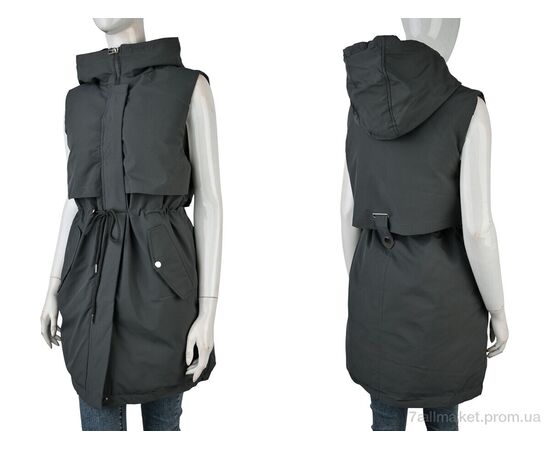 Жилетка жіноча Весна/осінь 2315 (12126) grey (5 шт. р.сітка48-56) "Obuvok" недорого оптом від прямого постачальника, зображення 3