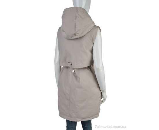 Жилетка жіноча Весна/осінь 2315 (12126) beige (5 шт. р.сітка48-56) "Obuvok" недорого оптом від прямого постачальника, зображення 2