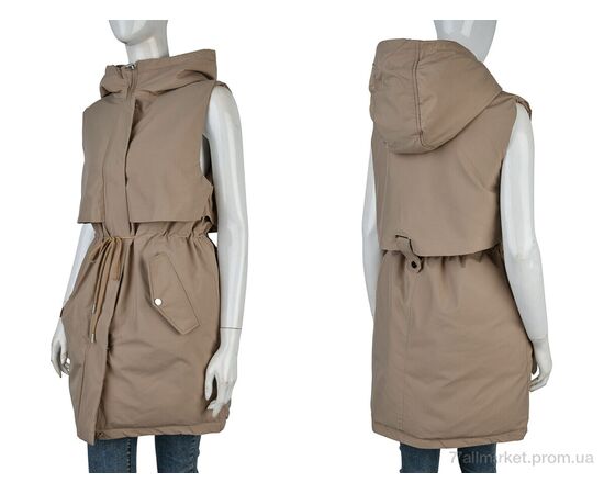 Жилетка жіноча Весна/осінь 2315 (12126) brown (5 шт. р.сітка48-56) "Obuvok" недорого оптом від прямого постачальника, зображення 3
