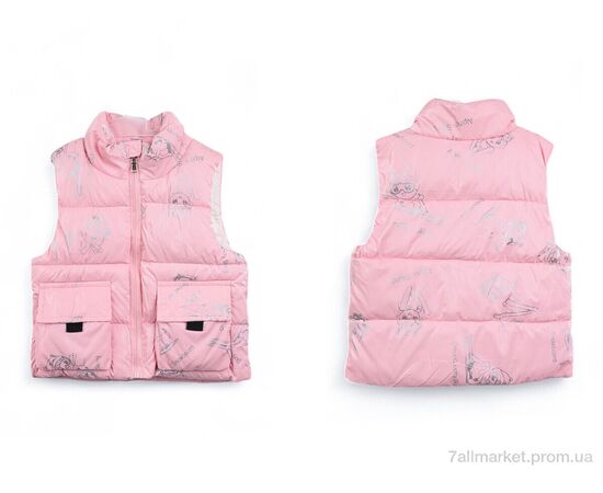 Фотография Жилетка детская Весна/осень 3790-11 pink (5 шт. р.сетка 90-130) "Мир" недорого оптом от прямого поставщика, изображение 3