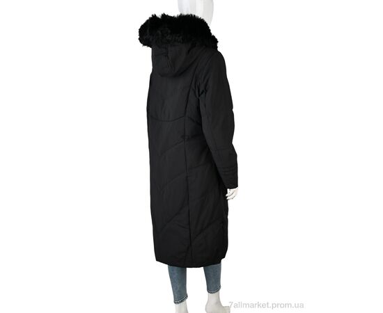 Пальто жіноче Зима 8803 (12048) black (5 шт. р.сіткаL-3XL) "Obuvok" недорого оптом від прямого постачальника, зображення 2