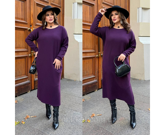 Фотография Платье женское ангора рубчик р-ры 46-60 "LADA" купить недорого от прямого поставщика, изображение 2