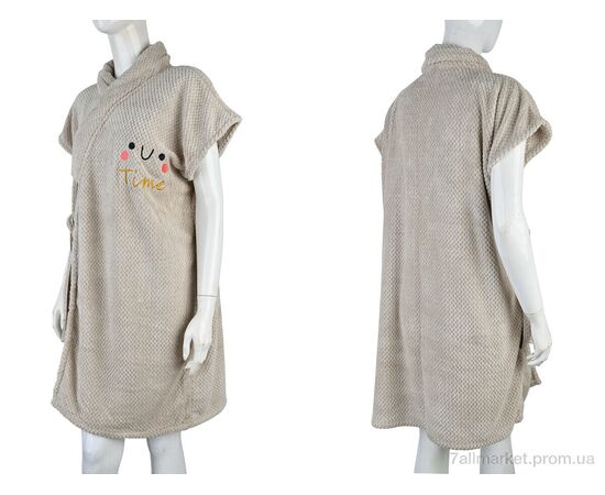 Халат жіночий Весна/осінь Халат 6837 (10463) beige (2 шт. р.сіткаOne size) "Obuvok" недорого оптом від прямого постачальника, зображення 3
