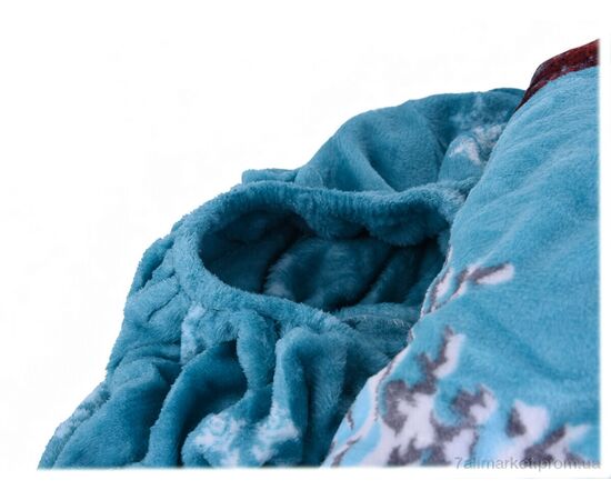 Фотография Постельное белье  18102 (12149) l.blue 200x230 см Постільна білизна плюш (1 шт. р.сетка One size) "Obuvok" недорого оптом от прямого поставщика, изображение 2