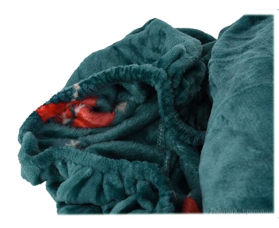 Фотография Постельное белье  18102 (12149) green 200x230 см Постільна білизна плюш (1 шт. р.сетка One size) "Obuvok" недорого оптом от прямого поставщика, изображение 2