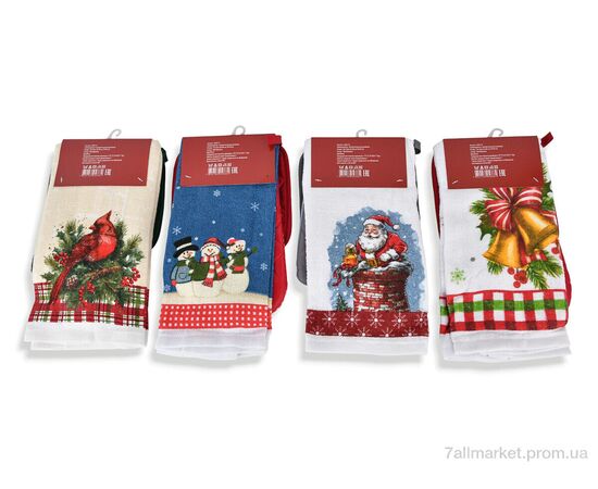 Фотография Полотенце  3202 набір для кухні прихватки+рушник mix (6 шт. р.сетка One size) "Obuvok" недорого оптом от прямого поставщика, изображение 2