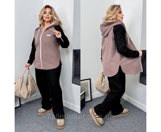 Костюм жіночий прогулянковий вельветовий на хутрі (46-60) "LADA" недорого від прямого постачальника, зображення 2