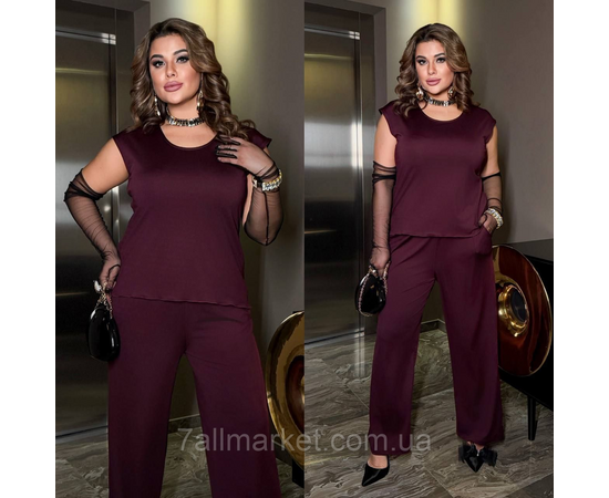 Фотография Костюм двойка женский микродайвинг размеры 46-60 "LADA" недорого от прямого поставщик, изображение 2