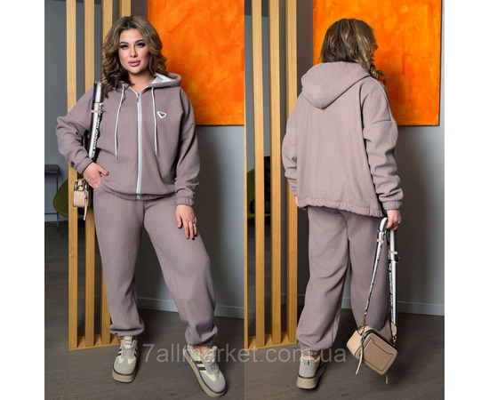 Костюм жіночий прогулянковий вельветовий на хутрі (46-60) "LADA" недорого від прямого постачальника, зображення 2