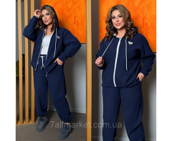 Костюм жіночий прогулянковий вельветовий на хутрі (46-60) "LADA" недорого від прямого постачальника, зображення 3