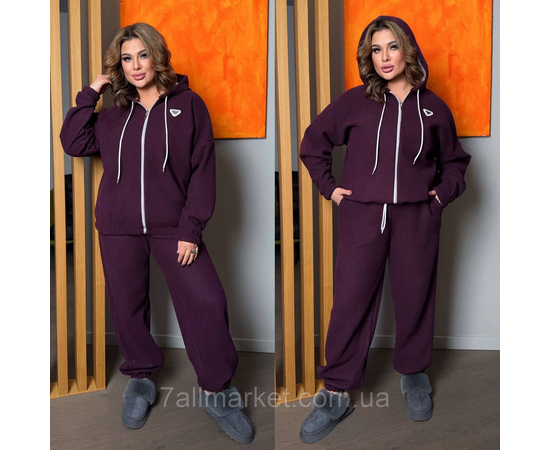 Костюм жіночий прогулянковий вельветовий на хутрі (46-60) "LADA" недорого від прямого постачальника, зображення 2