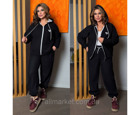 Костюм жіночий прогулянковий вельветовий на хутрі (46-60) "LADA" недорого від прямого постачальника, зображення 2