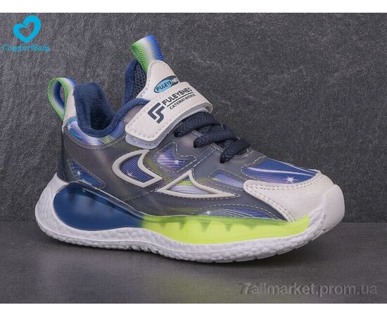 Кросівки дитячі модні Весна/осінь 822-5 блакитний (6 пар р.27-31) "Comfort-baby" недорого оптом від прямого постачальника, зображення 2