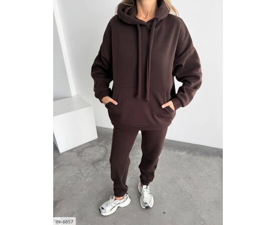 Жіночий спортивний костюм на флісі великого розміру. р.50-52;54-56 (9кол.) "ANNABELLE" купити недорого від прямого постачальника, зображення 14