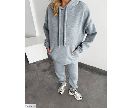 Жіночий спортивний костюм на флісі великого розміру. р.50-52;54-56 (9кол.) "ANNABELLE" купити недорого від прямого постачальника, зображення 5