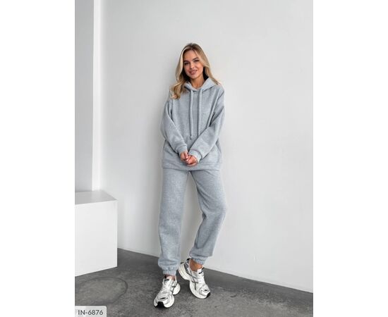 Жіночий спортивний костюм на флісі великого розміру. р.50-52;54-56 (9кол.) "ANNABELLE" купити недорого від прямого постачальника, зображення 4