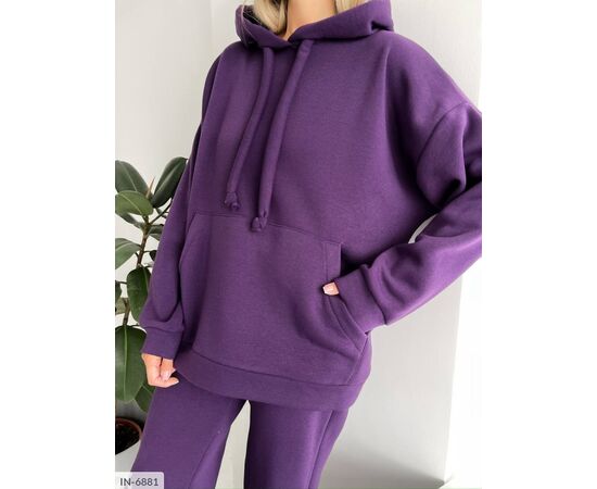 Жіночий спортивний костюм на флісі великого розміру. р.50-52;54-56 (9кол.) "ANNABELLE" купити недорого від прямого постачальника, зображення 2