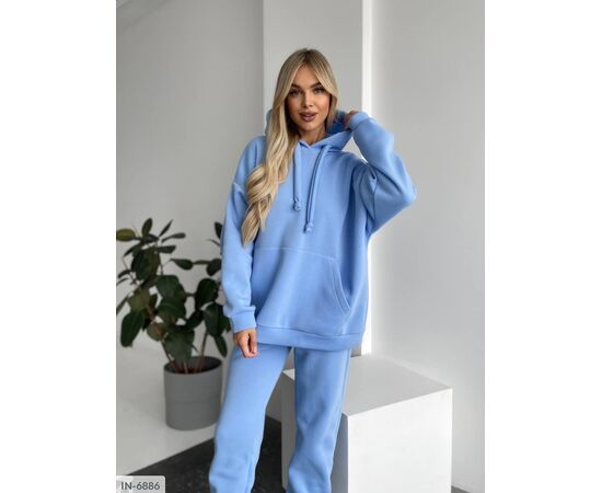 Жіночий спортивний костюм на флісі великого розміру. р.50-52;54-56 (9кол.) "ANNABELLE" купити недорого від прямого постачальника, зображення 27
