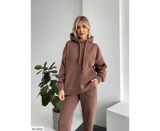 Жіночий спортивний костюм на флісі великого розміру. р.50-52;54-56 (9кол.) "ANNABELLE" купити недорого від прямого постачальника, зображення 19