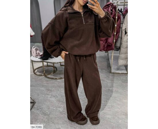 Костюм жіночий на флісі спортивний р.S-M;M-L (3кол.) "ANNVER" купити недорого від прямого постачальника, зображення 4