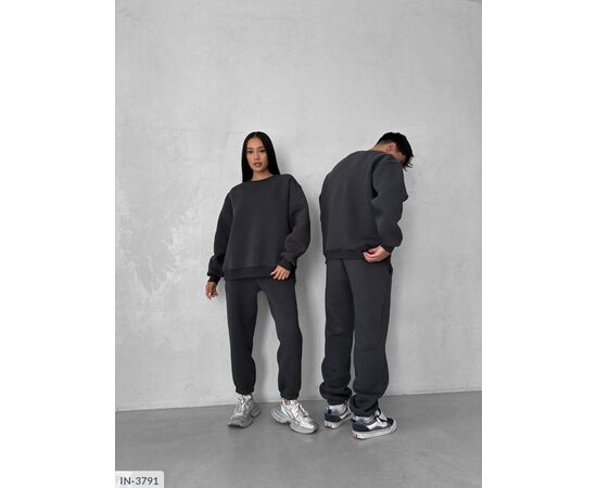 Фотография Женский спортивный костюм трёхнитка на флисе р.S-M;M-L (3цв) "ANNVER" купить недорого от прямого поставщика, изображение 8