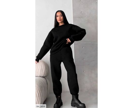 Фотография Женский спортивный костюм трёхнитка на флисе р.S-M;M-L (3цв) "ANNVER" купить недорого от прямого поставщика, изображение 2