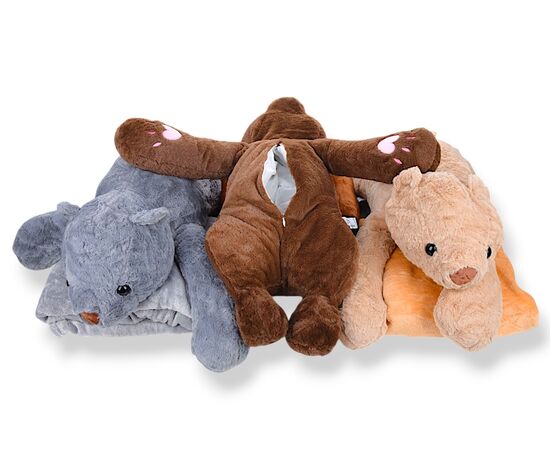 Дитячий плед унісекс 7149 mix, Ведмежа 60х25, плед 160х120 р.120*160 "Obuv OK2" недорого оптом від прямого постачальника, зображення 2