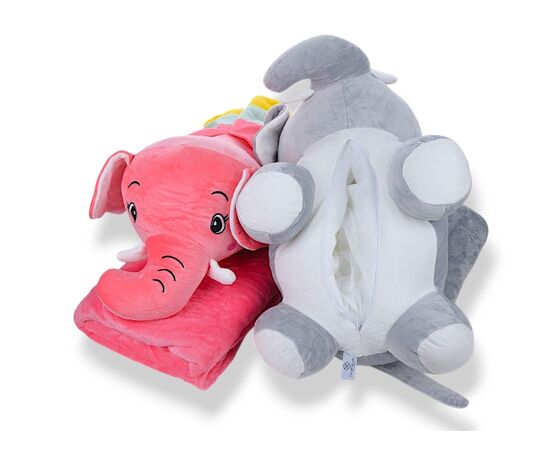 Дитячий плед унісекс 7502 mix, Слон 55х25, плед 160х120 р.120*160 "Obuv OK2" недорого оптом від прямого постачальника, зображення 2