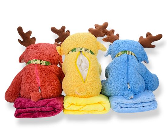 Дитячий плед унісекс 85-10 mix, Олень 40х30, плед 160х120 р.120*160 "Obuv OK2" недорого оптом від прямого постачальника, зображення 2