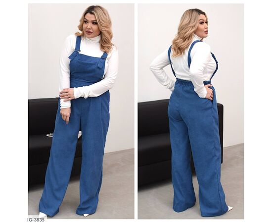 Фотография Костюм женский джинсовый большие размеры р.50-52;54-56;58-60 (4цв) "VIKA" купить недорого от прямого поставщика, изображение 3