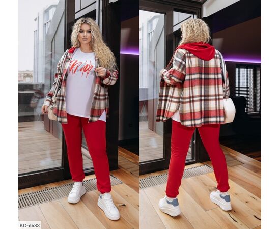 Фотография Тройка оверсайз р.48-50;52-54;56-58;60-62 (5цв) "VIKA" купить недорого от прямого поставщика, изображение 4