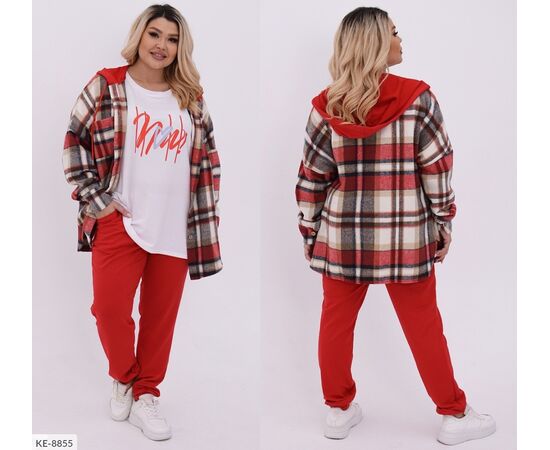 Фотография Тройка оверсайз р.48-50;52-54;56-58;60-62 (5цв) "VIKA" купить недорого от прямого поставщика, изображение 2