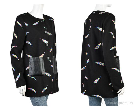 Фотография Пальто женское Весна/осень 11942-3 black (3 шт. р.сетка M-XL) "Obuvok" недорого оптом от прямого поставщика, изображение 3