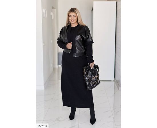 Фотография Женский юбочный костюм большие размеры р.50-52;54-56;58-60;62-64 "LETTI" купить недорого от прямого поставщика, изображение 16