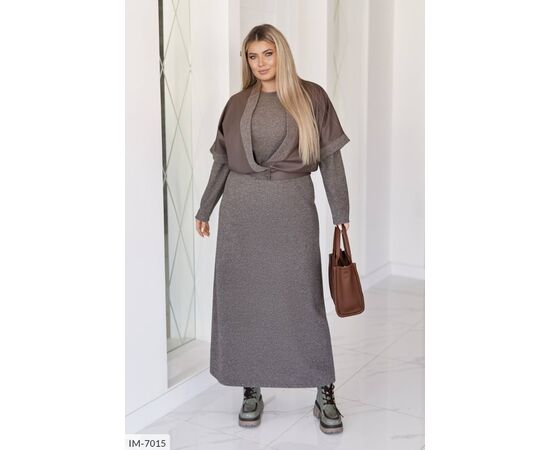 Фотография Женский юбочный костюм большие размеры р.50-52;54-56;58-60;62-64 "LETTI" купить недорого от прямого поставщика, изображение 10