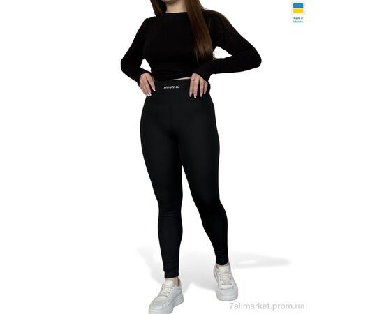 Фотография Лосинсы женские Весна/осень 500-1-3 чорний (4 шт. р.сетка S-XL) "Sport style" недорого оптом от прямого поставщика, изображение 2