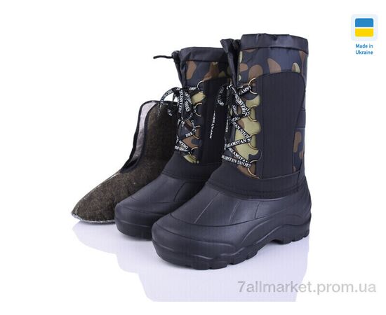 Чоботи з піни чоловічі Зима БМ10 хакі (6 пар р.41-46) "Favorit" недорого оптом від прямого постачальника, зображення 2