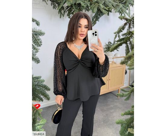 Фотография Костюм брючный женский большие размеры р.50-52;54-56;58-60 "VIKA" купить недорого от прямого поставщика, изображение 5