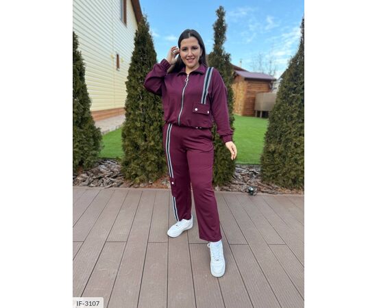 Фотография Женский костюм кофта с брюками на резнике большие размеры р.46-48;50-52;54-56;58-60;62-64 (4цв) "VLADA" купить недорого от прямого поставщика, изображение 4