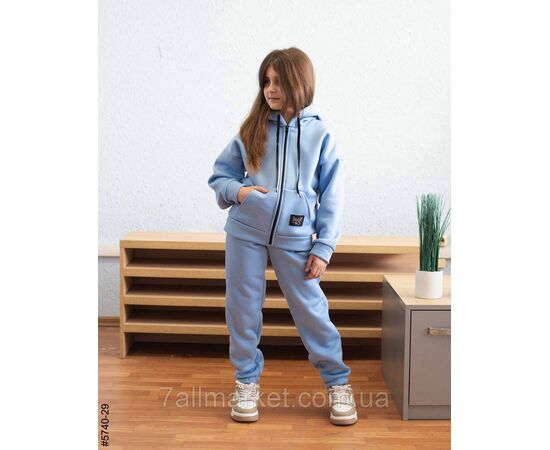 Фотография Спортивний костюм на блискавці тринитка на флісі підліток 36,38,40,42 (9цв) "NOWEMBER", изображение 6