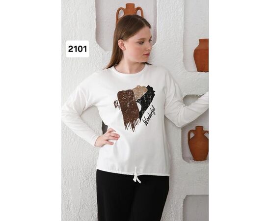 Фотография Свитер женский 2101 mint р.52-54 "Julia" недорого оптом от прямого поставщика, изображение 2