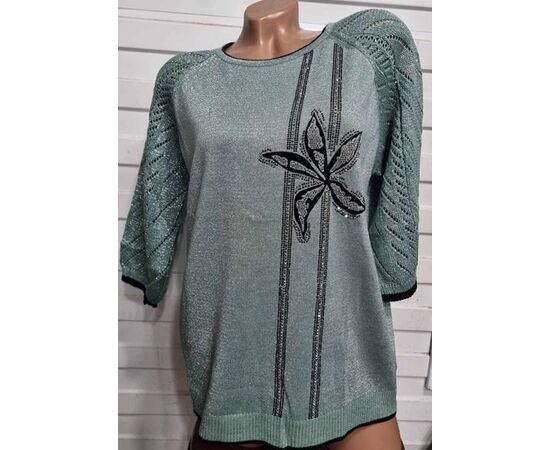 Фотография Свитер женский 2132 grey р.52-54 "Julia" недорого оптом от прямого поставщика, изображение 2