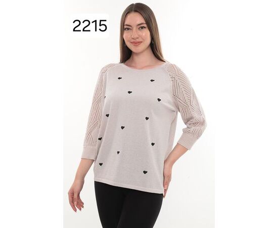 Фотография Свитер женский 2215 white р.52-54 "Julia" недорого оптом от прямого поставщика, изображение 2