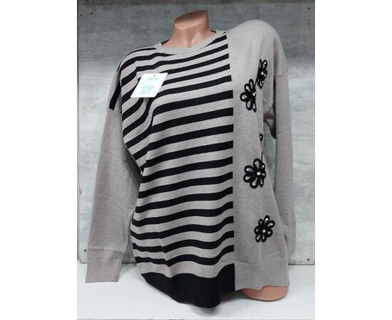 Фотография Свитер женский JL525 l.brown р.50-52 "Julia" недорого оптом от прямого поставщика, изображение 2