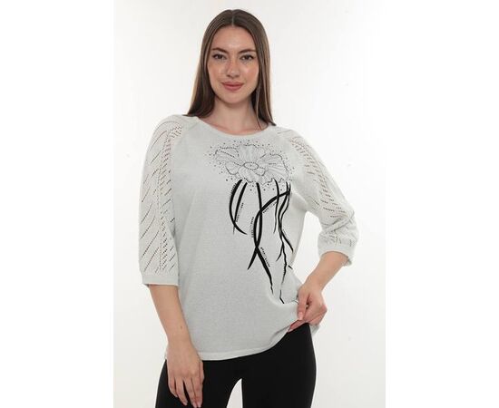 Фотография Свитер женский JL572 white р.52-54 "Julia" недорого оптом от прямого поставщика, изображение 2