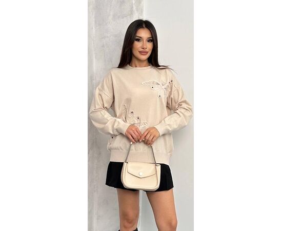Фотография Свитер женский JL608 d.beige р.52-54 "Julia" недорого оптом от прямого поставщика, изображение 2