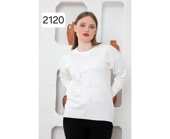 Фотография Свитер женский 2120 wine р.52-54 "Julia" недорого оптом от прямого поставщика, изображение 2