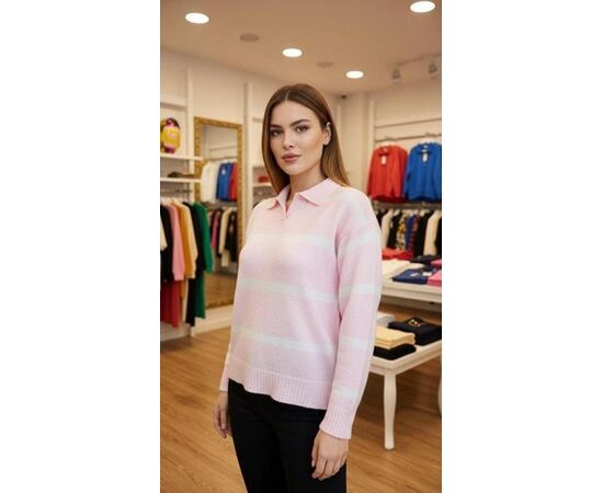 Светр жіночий JL710 l.beige р.48-52 "Julia" недорого оптом від прямого постачальника, зображення 2